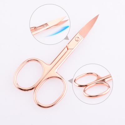 China FASAKA left-handed scissors beauty nail gold curved scissors for sale