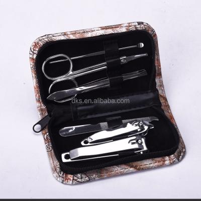 China 7pcs Stainless Steel Leather + PU Stainless Steel Manicure Set for sale