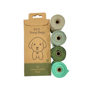 China 100% Viable Hot Selling Compostable Biodegradable Poop Bags Eco Friendly Dog Poo Waste Bag Dog Poop Bags for sale