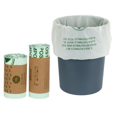 China Eco Friendly 100% Cornstarch PLA Eco Friendly 100% Biodegradable Waste Bags Compostable Flat Waste Bags for sale