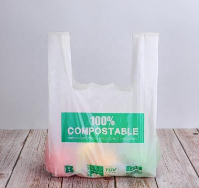 China Flat bottom factory price cheap 100% biodegradable plastic shopping bags with customized colors for sale