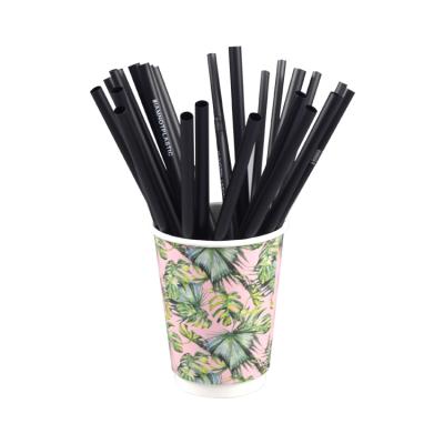 China Biodegradable Portable Compostable Disposable Plastic Straw for Milkshake Smoothies for sale