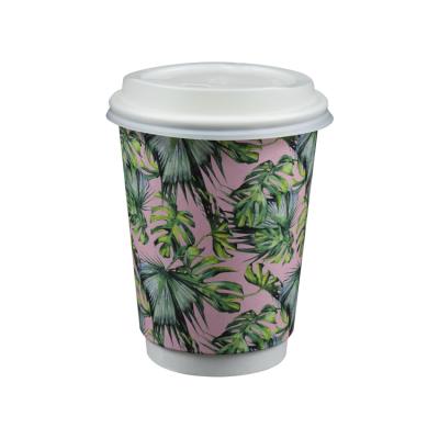 China Food Custom Printed Disposable Paper Cup Biodegradable Coffee Cup Wholesale Good Quality And Good For The Environment for sale