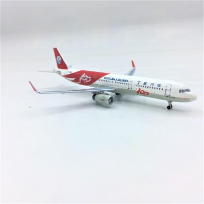 China 1:400 Sichuan Airlines model aircraft Airbus a-321 high detailed simulation model customized die cast airplane model for sale for sale