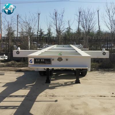 China Truck Trailer 2 Axle 3 Axle 20 Ft 40 Ft Container Trailer Skeleton Semi Trailer for sale