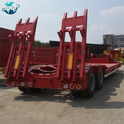 China LUYI 3 axles gooseneck lowbed semi truck trailer hot sale carry crane and heavy duty MA semi trailer for sale in Pakistan for sale