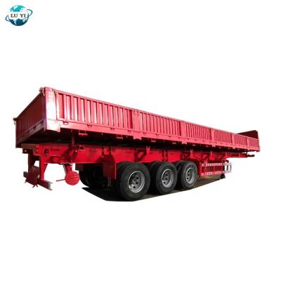 China Cubic Meter Tipper Trailer 3 Way Dump Trailer Side Dump Trailer In Truck Trailer Bottom 40 Price for sale