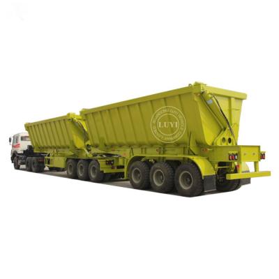 China Cheaper Semi Truck Trailer Superlink Dump Trailer Tipper Haul Truck For Sale for sale