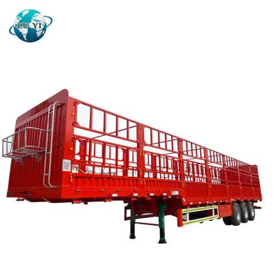 China Luyi Trailer Truck Cargo Semi Trailer Side Wall Trailer 3 Axles Service Trailer for sale