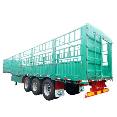 China Tri Truck Trailer LUYI Manufacturer Axle 40 Ton Curtain Semi Trailer Cargo Barrier Truck Side Wall for sale