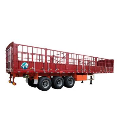 China High Quality Truck Trailer 3 Axle Grain Barrier Transport Side Wall Cargo Semi Trailers for sale