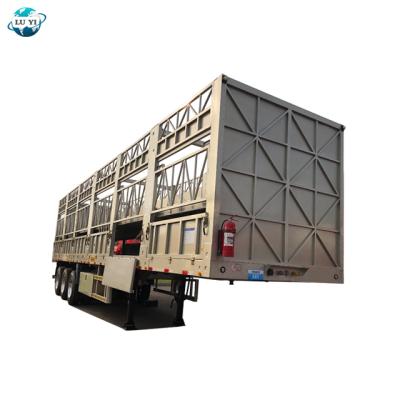 China Truck trailer animal transporting 30-60 tons livestock semi trailer barrier cargo for sale for sale