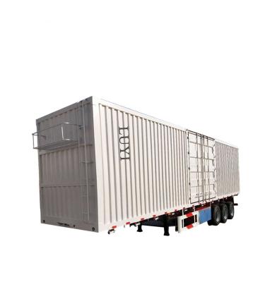 China Truck Trailer Customize 3 Axles Van Box 40ft Container Box Semi Trailer Side Wall Cargo Truck For Sale for sale