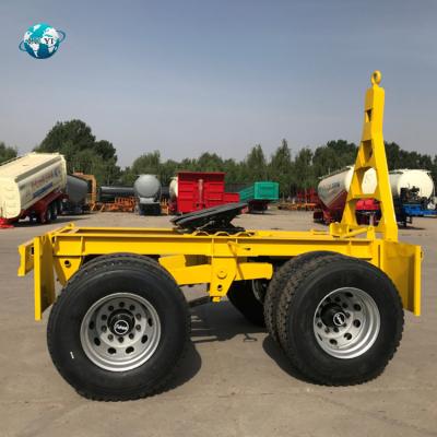 China Customized High Quality Skeleton Truck 2 Axle Drawbar Cart Car Carrier Trailer for sale