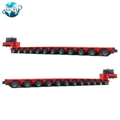 China Truck trailer LUYI brand customized hydraulic multi axle semi lowbed trailer module dresser for sale