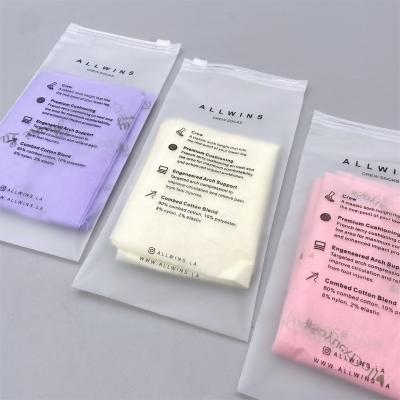 China Custom printed plastic zip lock bag for pack socks packaging bag /zip lock plastic bag for baby socks for sale