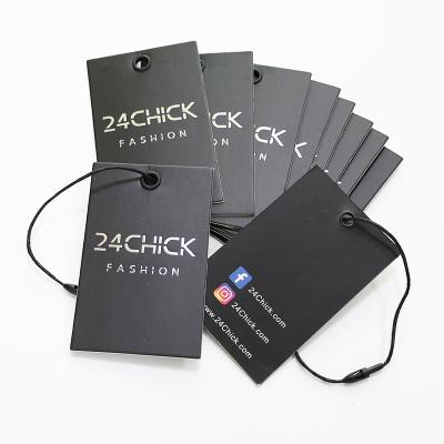 China Men or women custom black business card name card new designer 2018 garment hang tag for sale