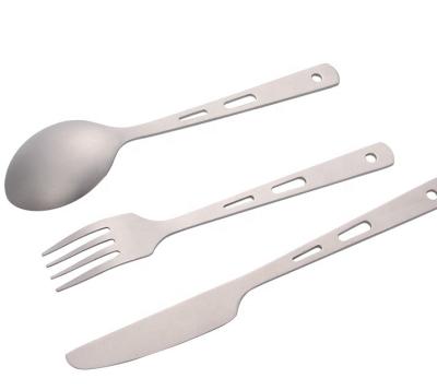 China Home Titanium Spork Flatware Set For Travel Camping Backpacking for sale