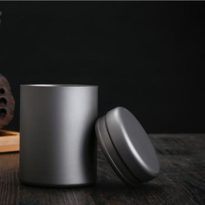 China 60g Sustainable Customized Logo Pure Titanium Storage Jar Tea Cup Tea Cart for sale