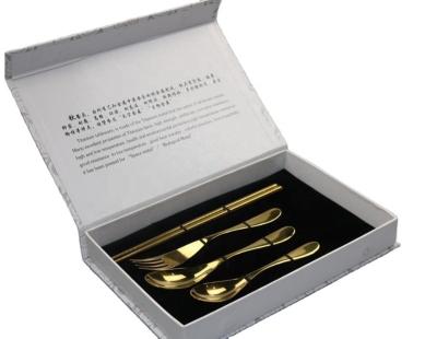 China Viable Titanium Fork Knife Spoon Set For Home Kitchen Cutlery Mini Gift Tableware for sale