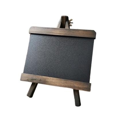 China USA Black Wood Table Mini Board Stand Up Table Rustic Table Sign Abletop Small Chalkboard Easel for sale