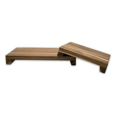 China Europe Wood Tray For Bathroom Tub Tray Natural Acacia Wood Pedestal Stands Kitchen And Bathroom Risers For Soap Plants Vases for sale