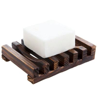 China USA Wood Soap Dish Soap Tray For Bathroom Shower Sink Drainer Hand Craft Wooden Soap Saver Rectangular Holder for sale