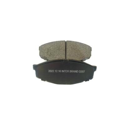 China Soft Top Low Noise Auto Semi-Metallic Brake Circuits Brake Pads For Toyota D207 for sale