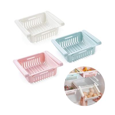 China Popular Retractable Drawer Classified Organizer Freshness Keeping Container Storage Box For Fridge Food Storage for sale