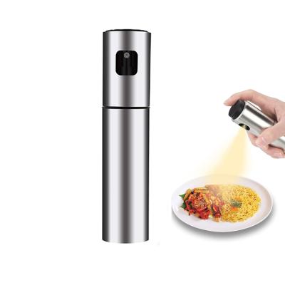 China 100ml Popular Viable Stainless Steel Olive Oil Dispenser Spray Mister Bottle Oil Sprayer For Cooking for sale