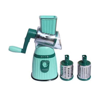 China Viable Popular Vegetable Mandoline Slicer Fruit Cutter Cheese Shredder Rotary Drum Vegetable Grater For Kitchen for sale