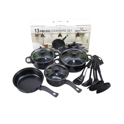 China Luxury Ideas 2021 Morden New Product Home Gift 13Pcs Iron And Kitchen Stick No No Stick Frying Pan Cookware Parts for sale