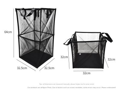 China Durable Hot Sale Black Laundry Hamper Folding Laundry Hamper Without Handles for sale