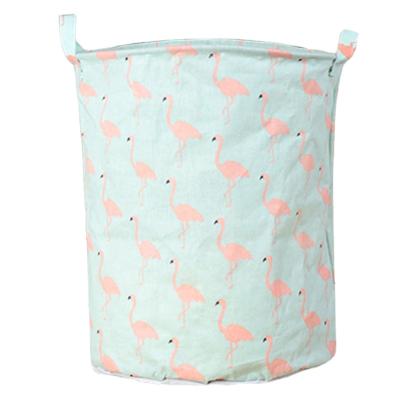 China Hot Sale Cotton Fabric Laundry Storage Basket Minimalist Foldable Laundry Basket for sale