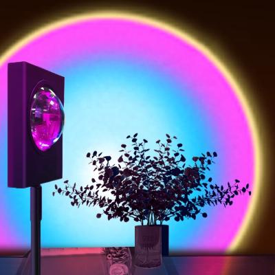 China Multifunctional Stream Selfie Light Led Light RGB Desk Lamp Sunset Rainbow Atmosphere Light for sale