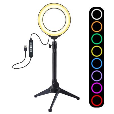 China Cheap Price Multifunctional 4.7 Inch Dimmable Led Circle Shape Ring Light With Tripod Stand for sale