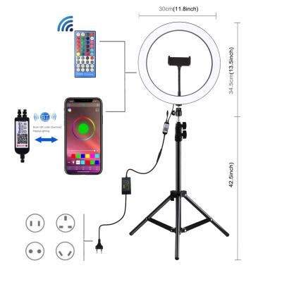 China 2021 Multifunctional 1.1m Ring Light Stand Round 12 Kilometer Tripod Lighting for sale