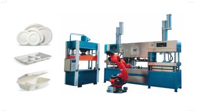 China Robot completamente auto de Tray Making Machine With 6 AXIS de la comida para llevar de la fibra del bagazo en venta