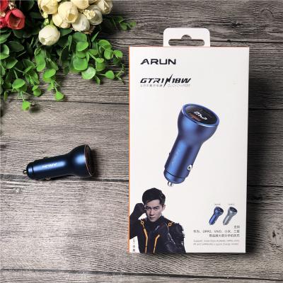 China Arun GTR1 18W dual usbc charger mobile phone qc3.0 car humidifier usb in-car classic car charger fast charger for sale