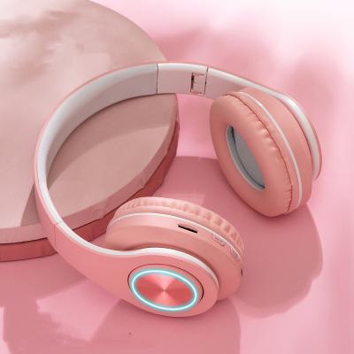 China B39 Headband Wireless Headphones With Colorful Blue Light And Bass Tooth Wireless Headset Stereo Foldable for sale