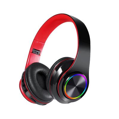 China B39 Headband Wireless Headphones With Colorful Blue Light And Bass Tooth Wireless Headset Stereo Foldable for sale