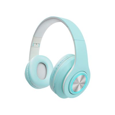 China B39 Headband Wireless Headphones With Colorful Blue Light And Bass Tooth Wireless Headset Stereo Foldable for sale