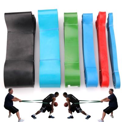 China Various Color 100% Ruiboo Natural Elastic Latex Yoga Stretch Custom Resistance Bands Exercise Band 76*8cm for sale