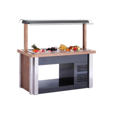 China Single-Temperature Table Top Refriger Buffet Salad Counter Scooter Cooling Bars for sale