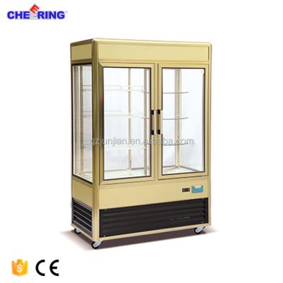 China Single-temperature Aluminum Alloy Vertical Glass Door Cake Display Fridge Refrigerator for sale