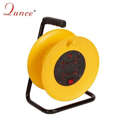 China Home Appliance Muti-function Extension Sockets Plastic Four Outlets Electrical Cable Reel With Thermal Cutout Children Protection And Switch for sale