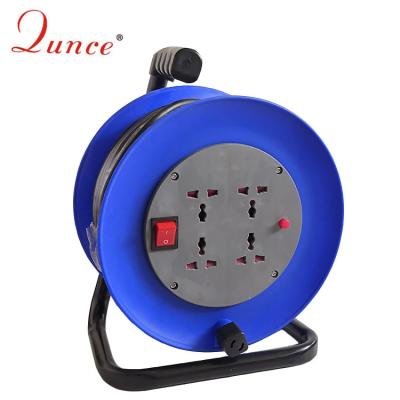 China Home Appliance Multi-Fuction 4 Outlet Extension Cable Reel Retractable Electric Drum With Switch And Overheat Protection for sale