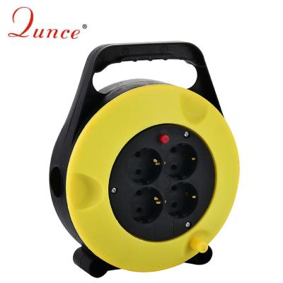 China German consumer electronics 8m 4gang plug cable reel with thermal cutout QC1220-0 for sale