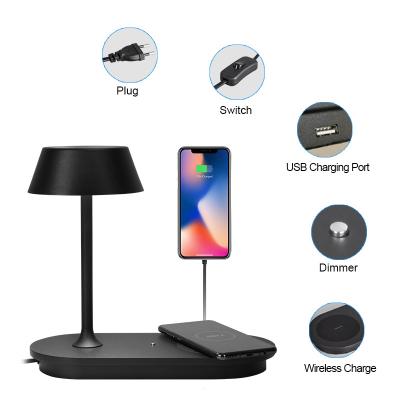 China Modern Reading Lamp with Wireless Charger, Smart Modern Luxury Decorative Lighting, LED Table Lamp Beside Hotel Bedroom for sale