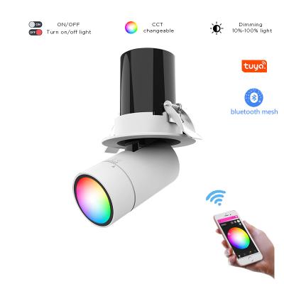 China High Lumens 12W Mobile APP Dimmiable And Colorful Store/Home Smart WIFI Lighting Ceiling Light TUYA WIFI Spotlight With High Quality for sale